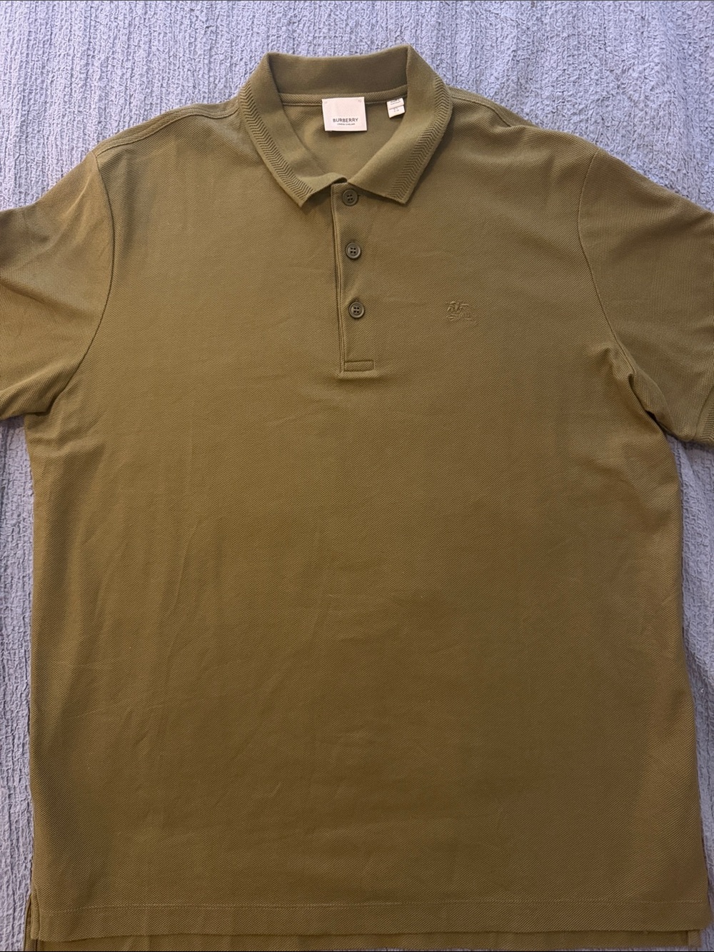 Burberry Olive Green Polo Shirt